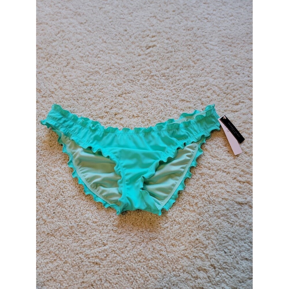 Victoria’s Secret Ruffle Cheeky Bikini Bottom Turquoise Size M
